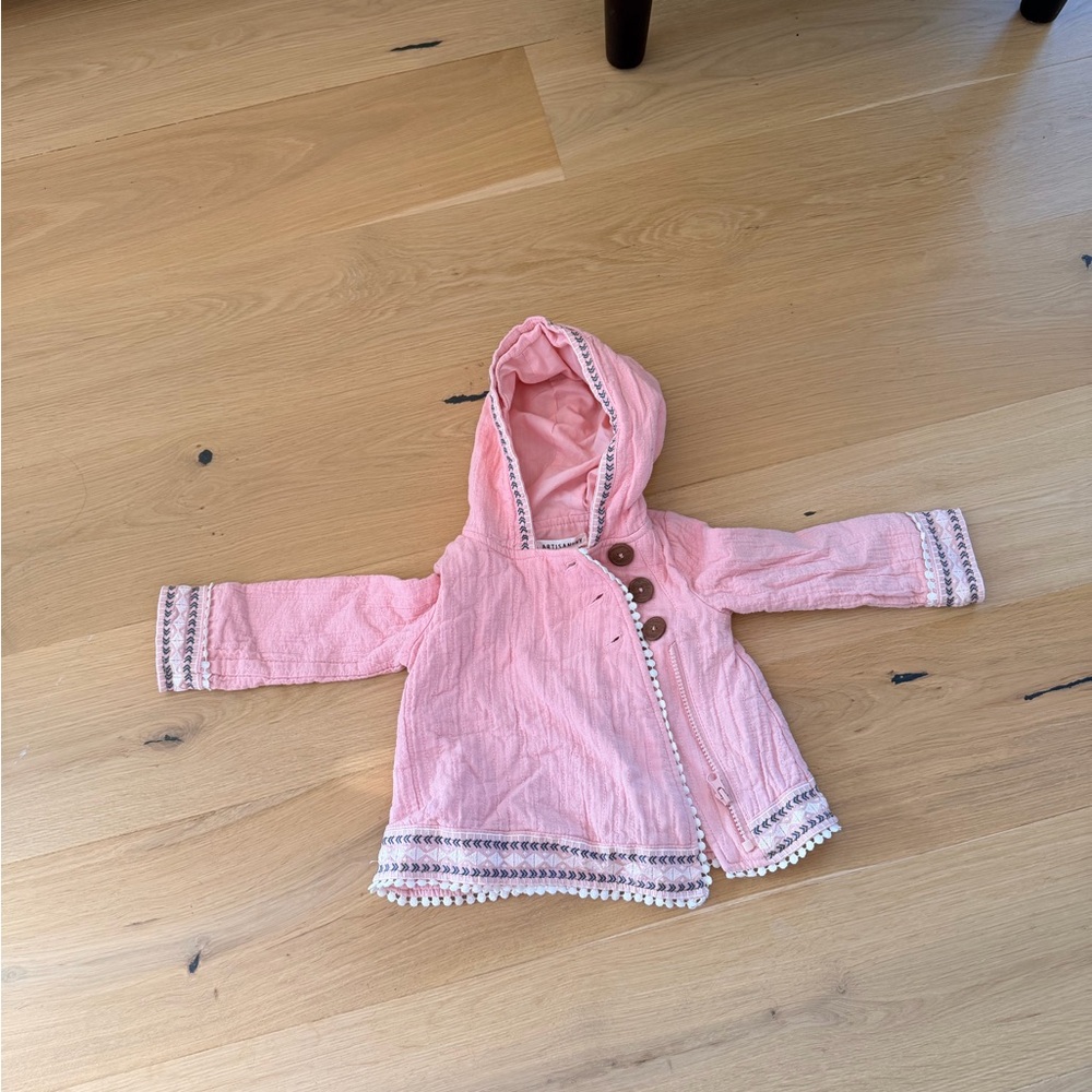 Charming Pink Kids Raincoat with Hood